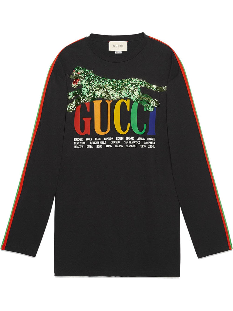 Gucci Cities T shirt with tiger