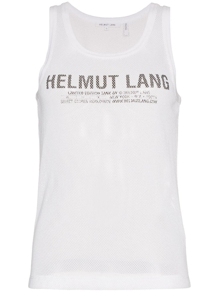 mesh logo tank top