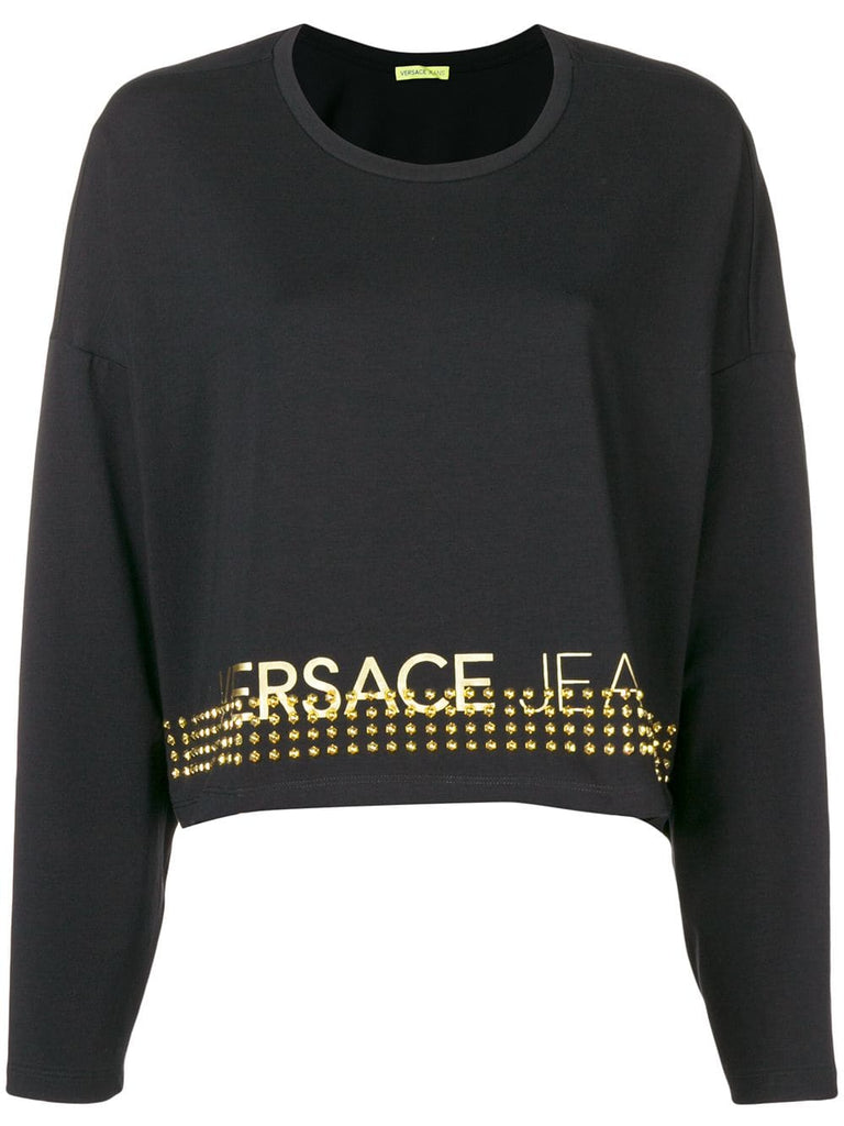 studded logo sweatshirt