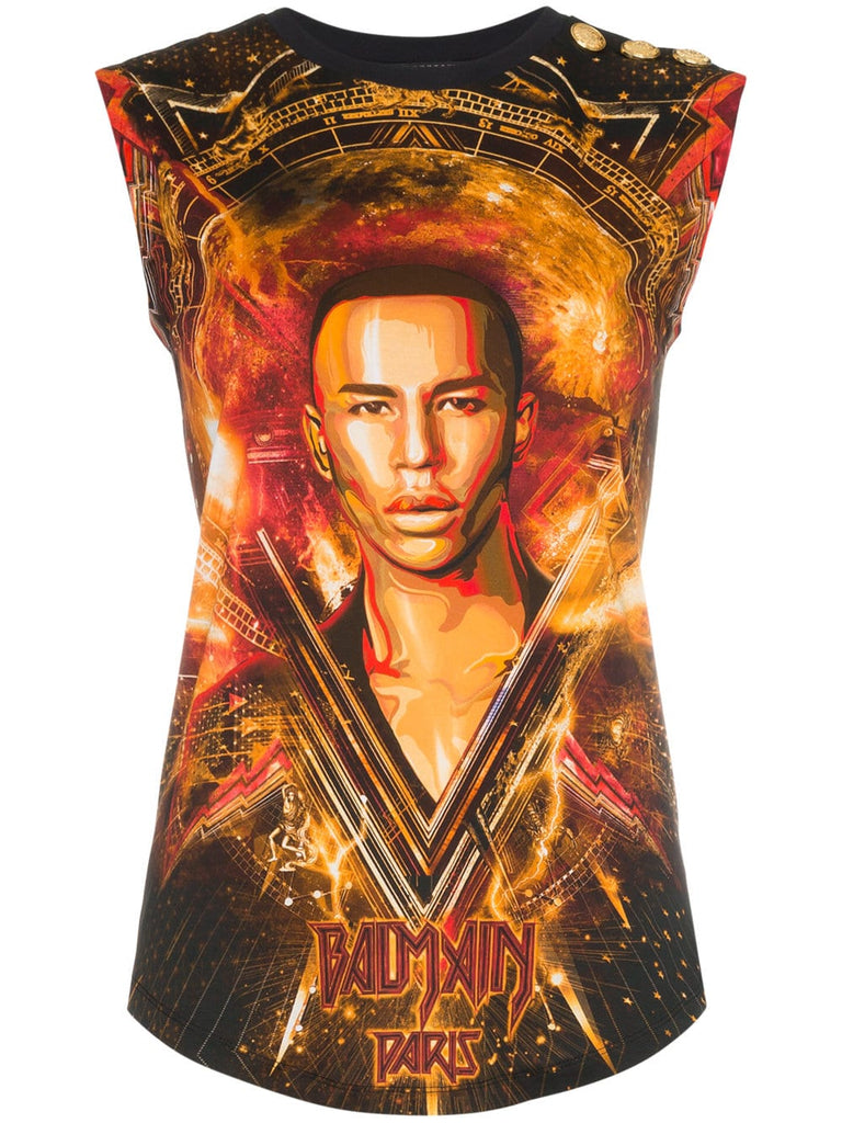 Olivier Rousteing printed tank top