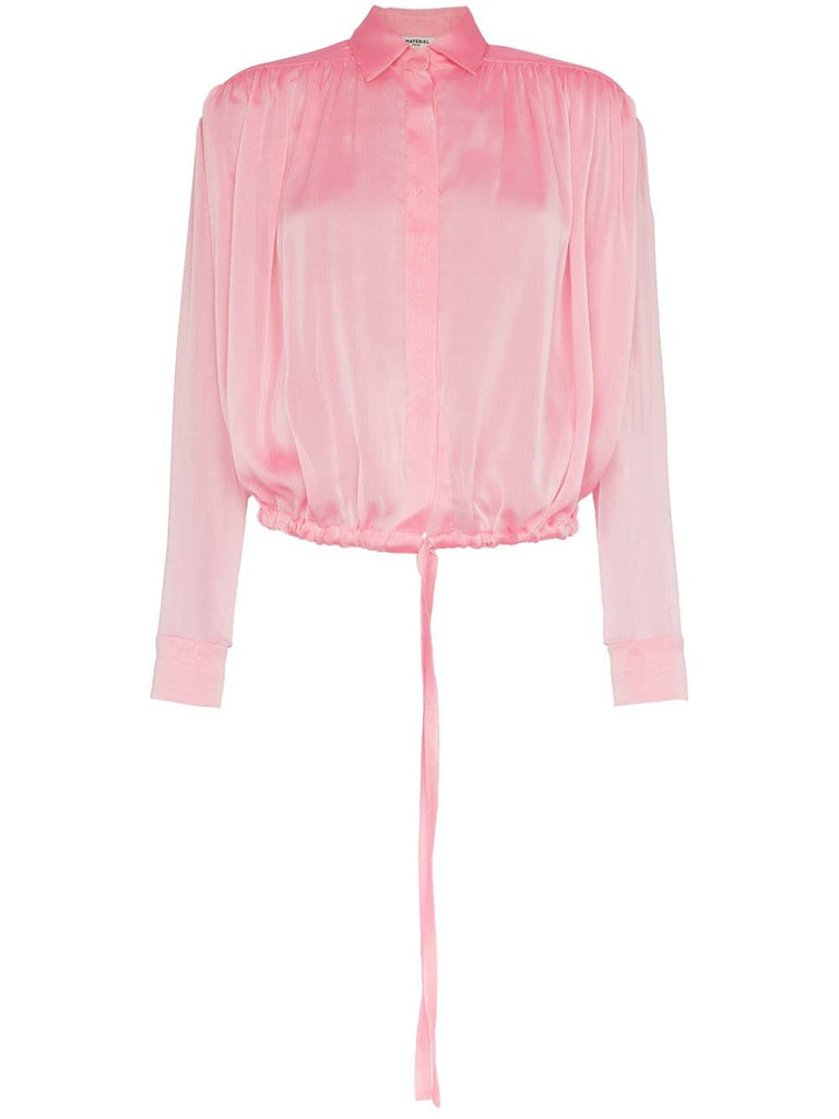 flared sheer blouse