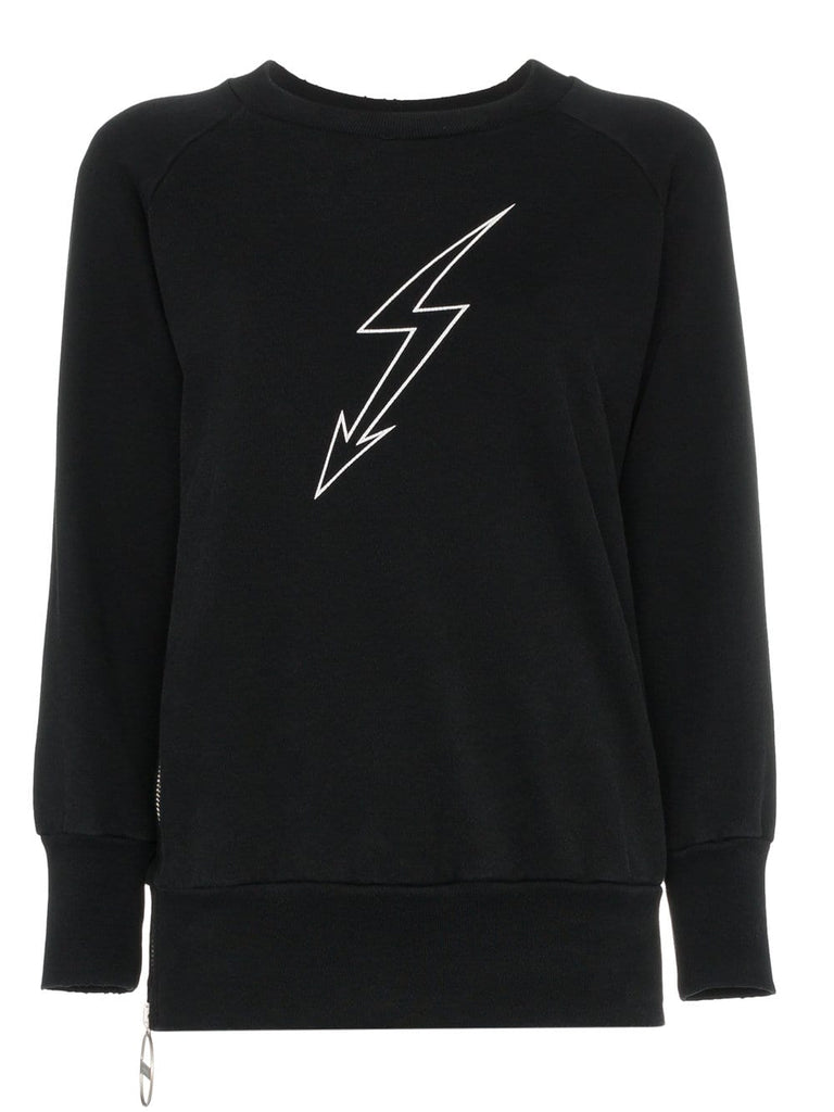 lightning bolt graphic sweatshirt