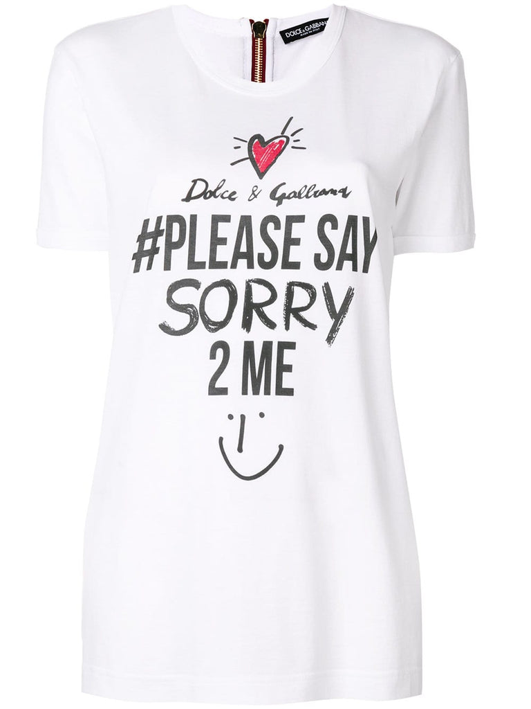 hashtag slogan printed T-shirt