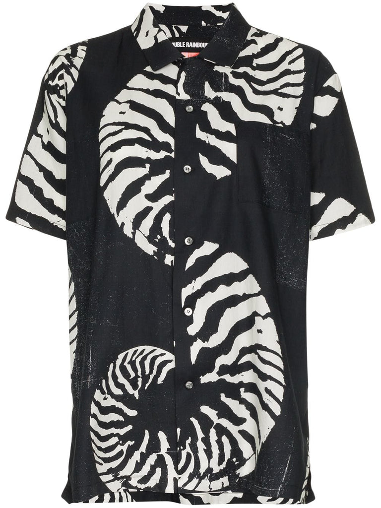 Beach House shell print cotton Hawaiian shirt