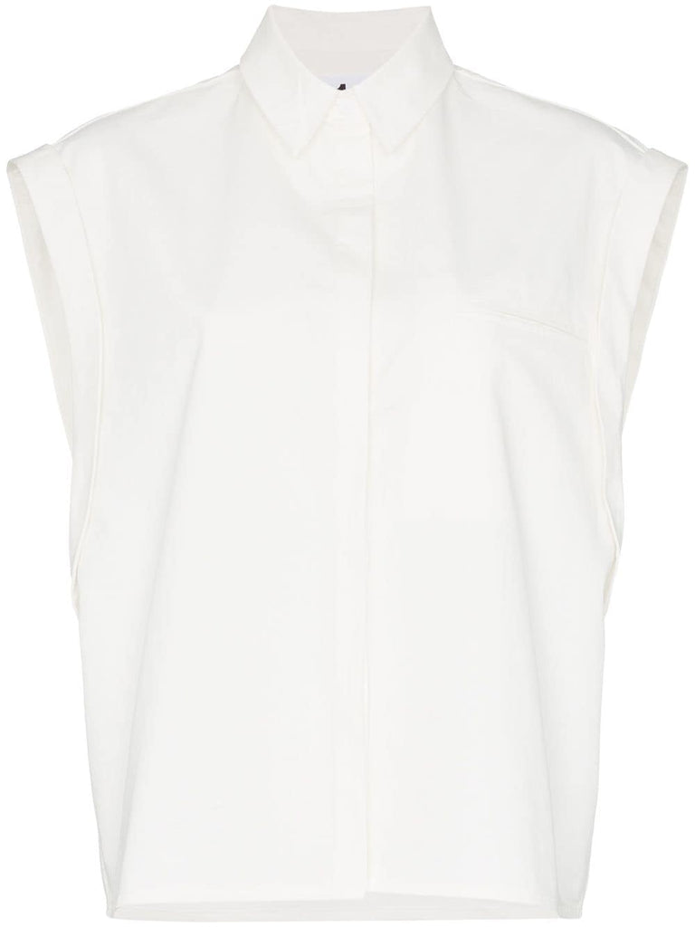 X Rude collared sleeveless shirt