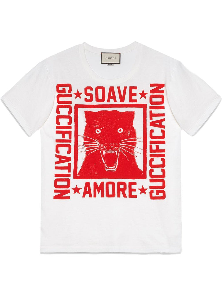 "Soave Amore Guccification" print T-shirt