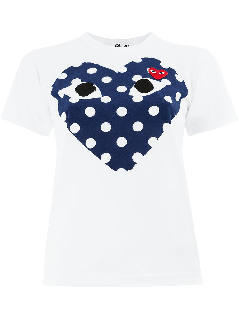 heart print T-shirt