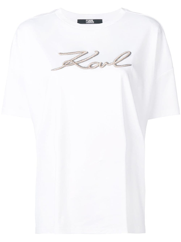 embroidered Karl signature T-shirt