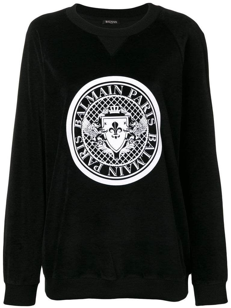 printed logo sweatshirt