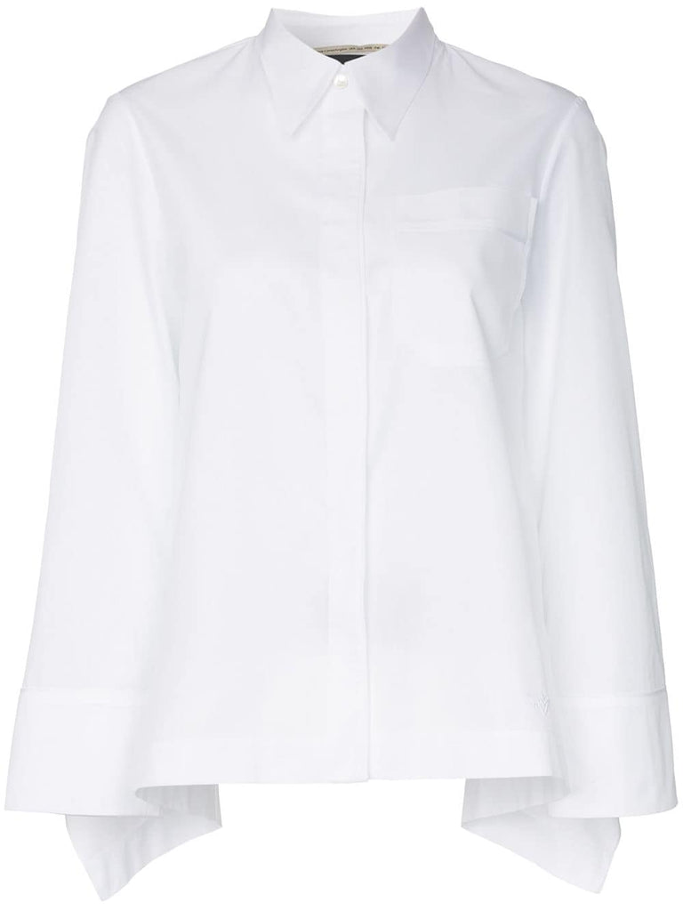 Algar open draped cotton shirt