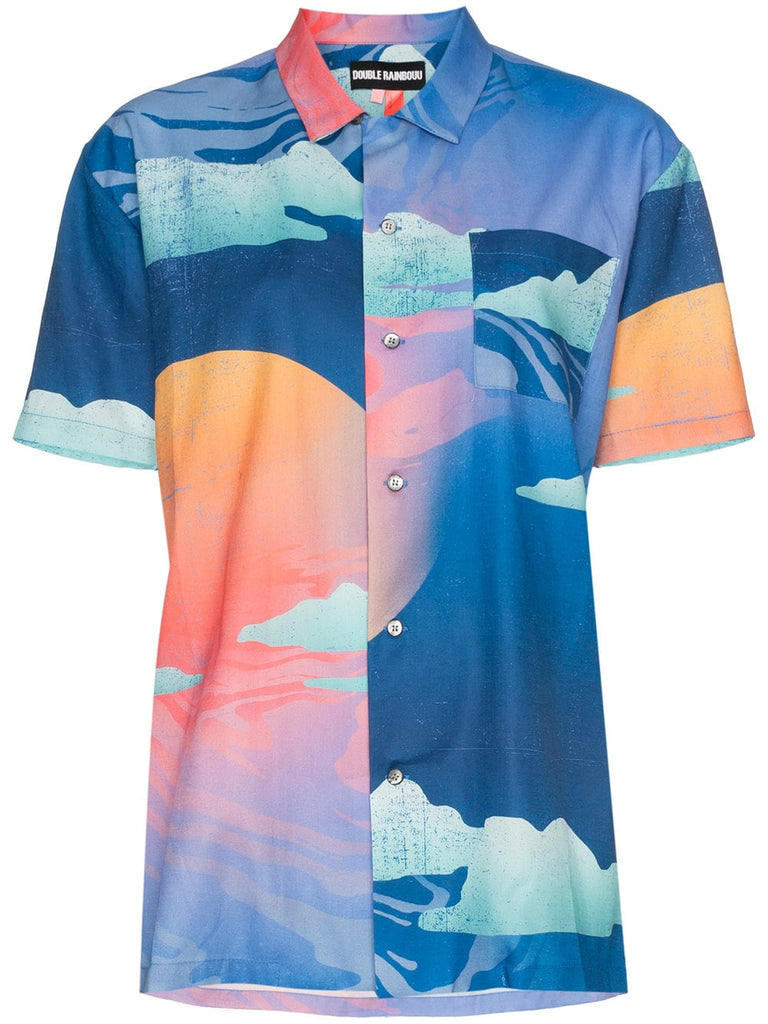 Wet Dream print cotton Hawaiian shirt