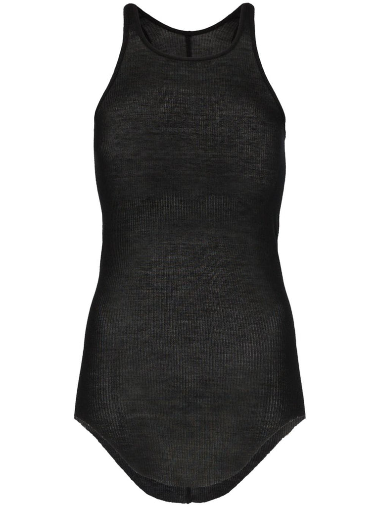 racerback ribbed silk tank top