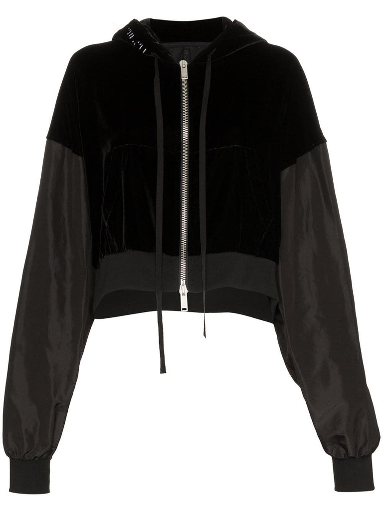 Cropped Panel Hooded Jacket