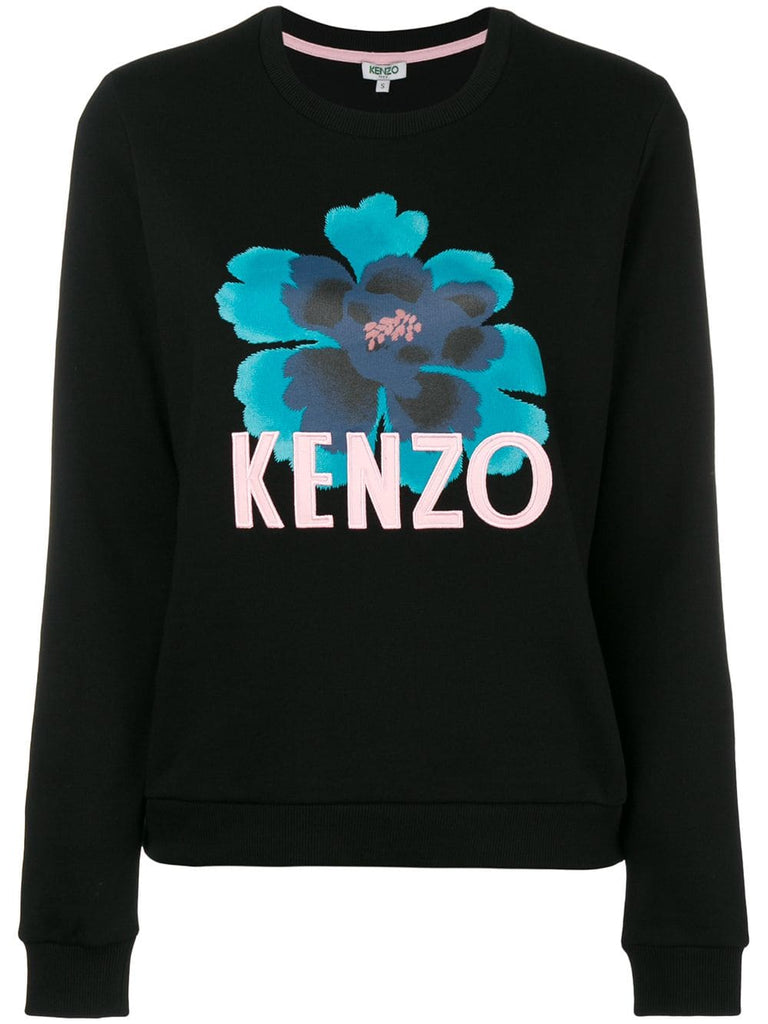 floral motif sweatshirt