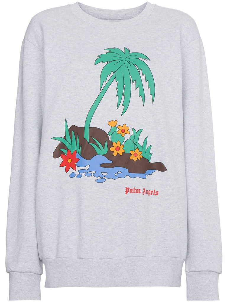 Palm Print Sweatshirt