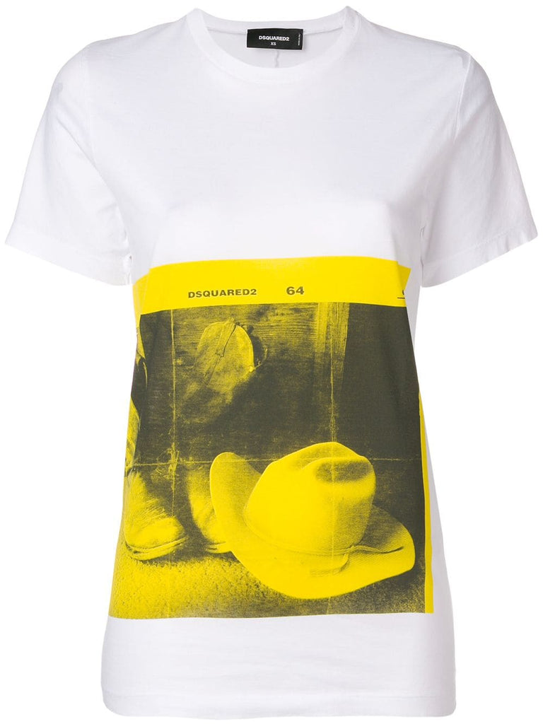 cowboy hat print T-shirt