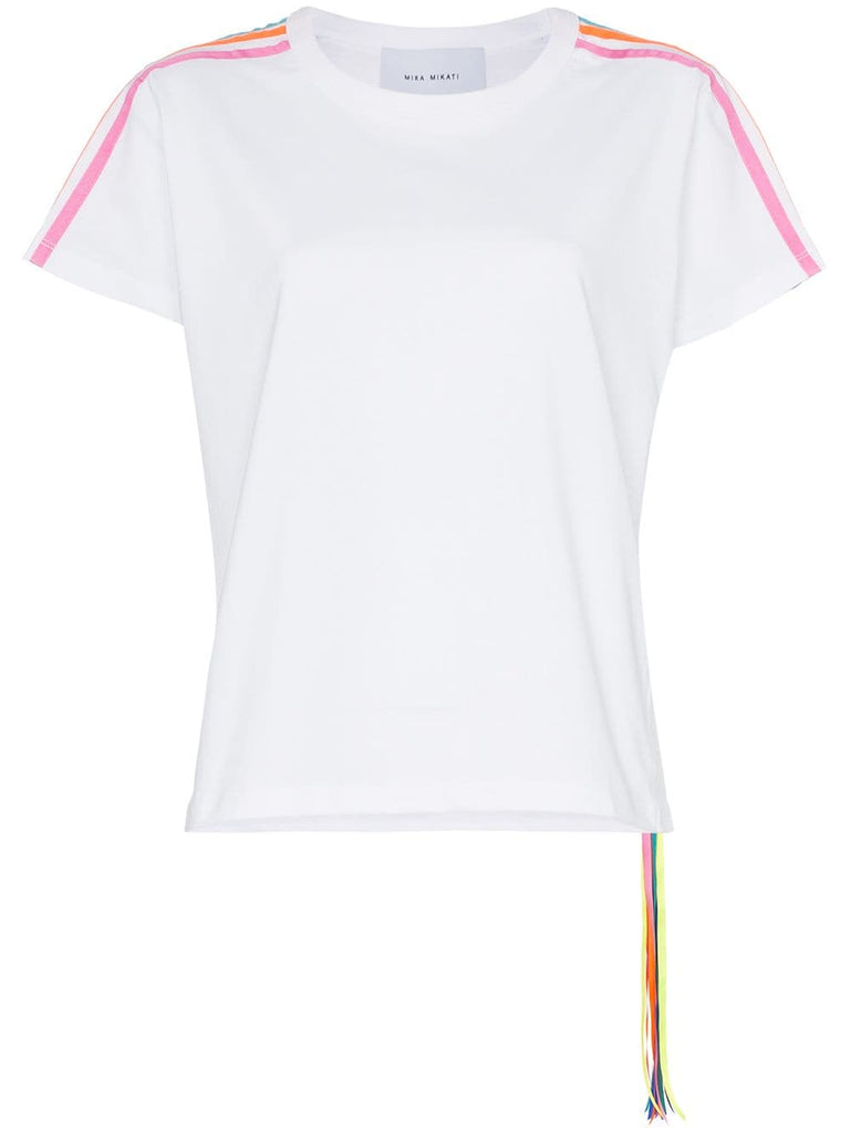 multicoloured racing stripes T-shirt