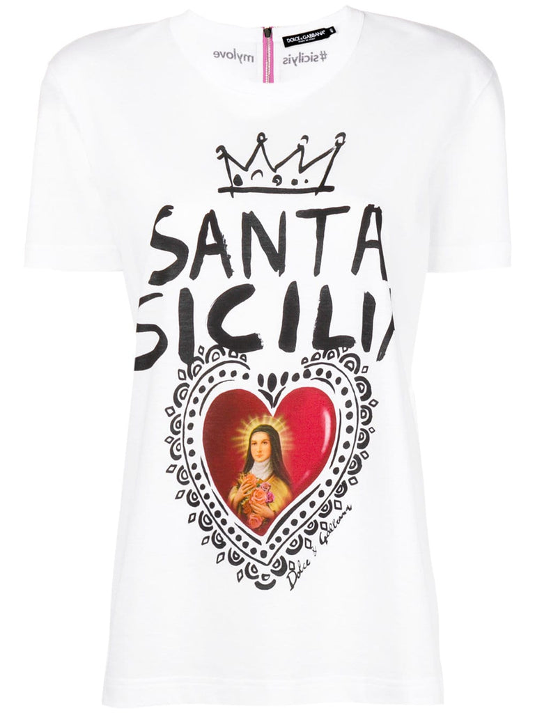 Santa Sicily print T-shirt