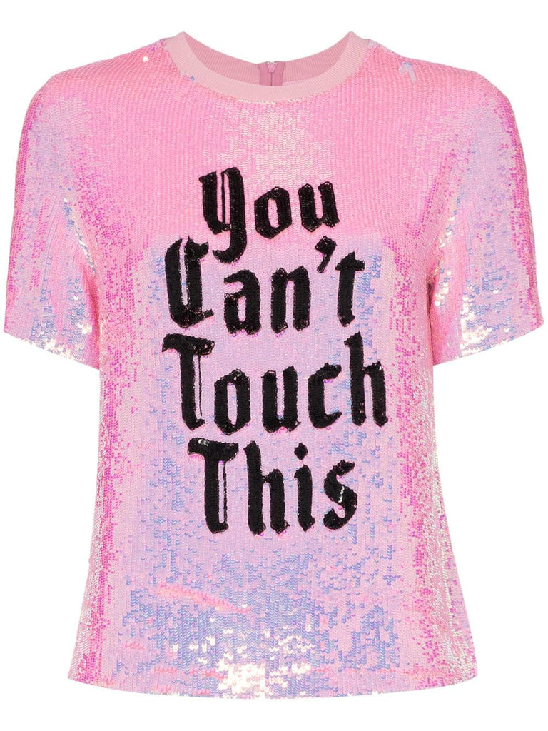 x browns you can't touch this sequin T-shirt