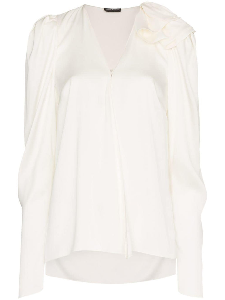 Sapporo V-Neck Silk Blouse