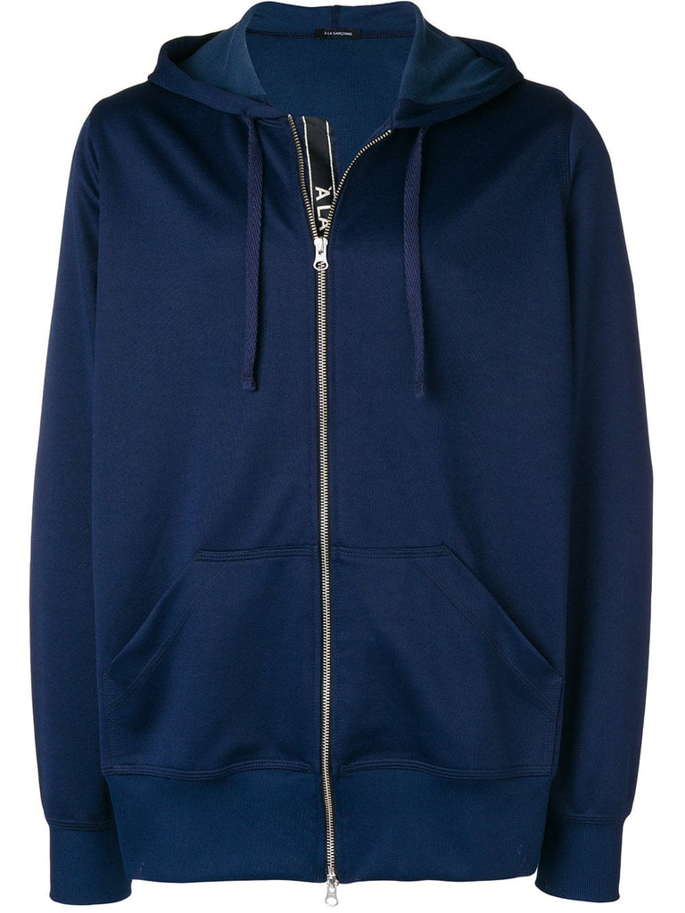 side stripe zipped hoodie