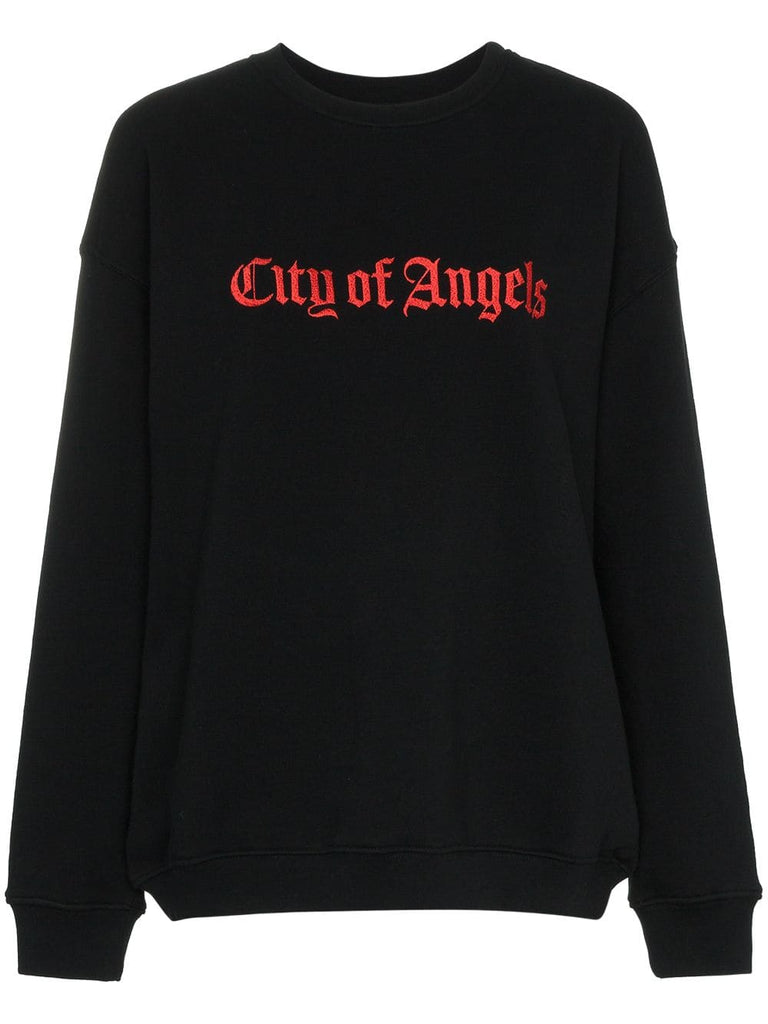 City of Angels embroidered cotton sweatshirt