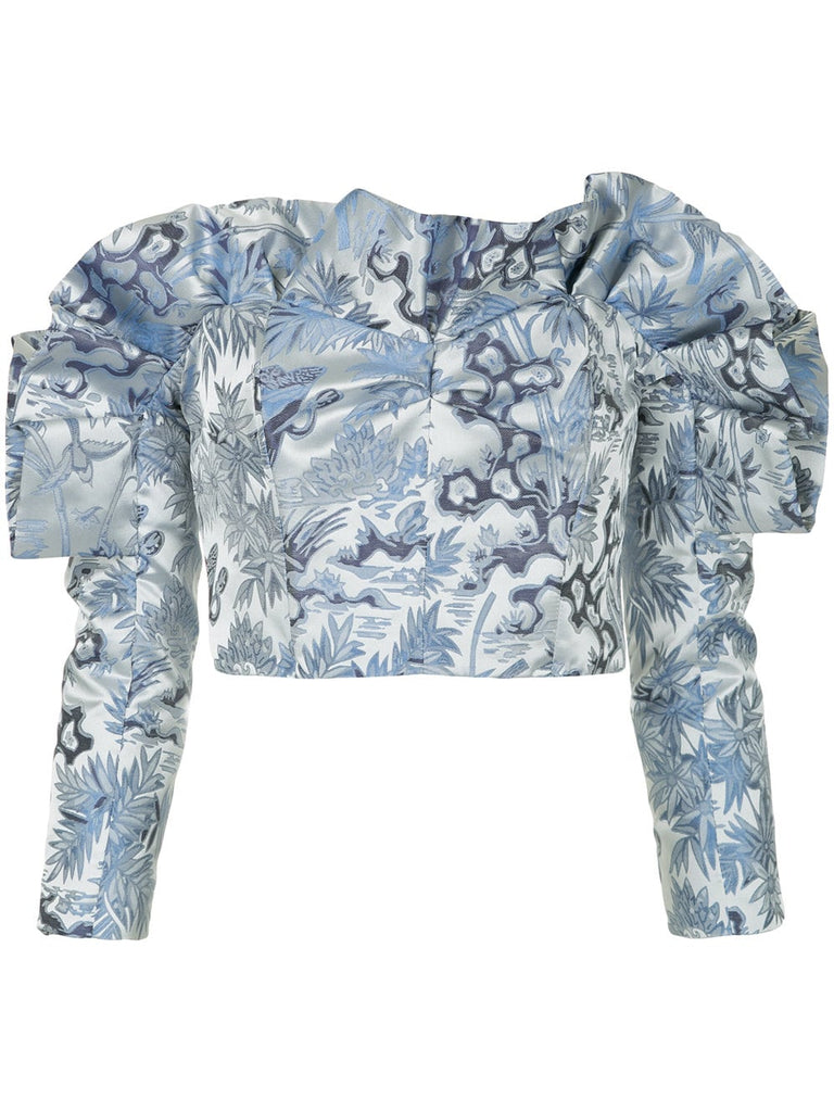 jacquard pattern blouse