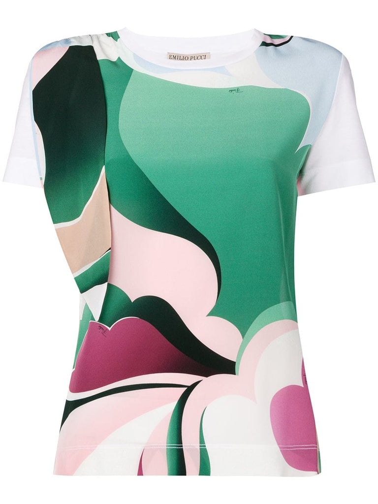 abstract print T-shirt