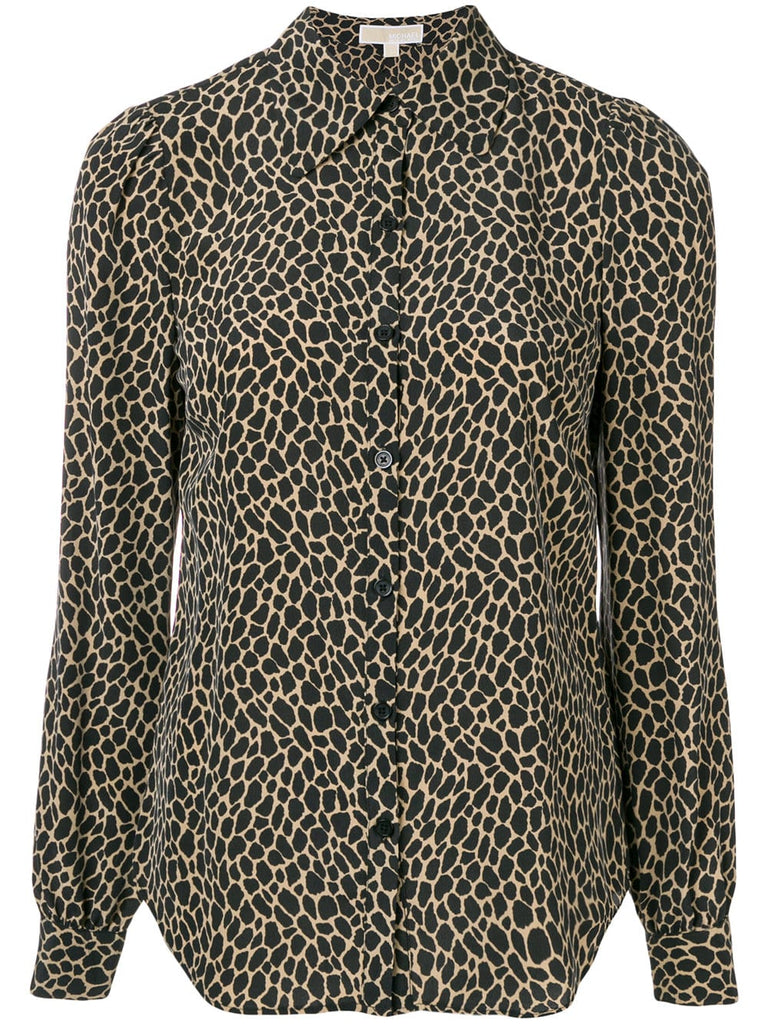 leopard print fitted shirt