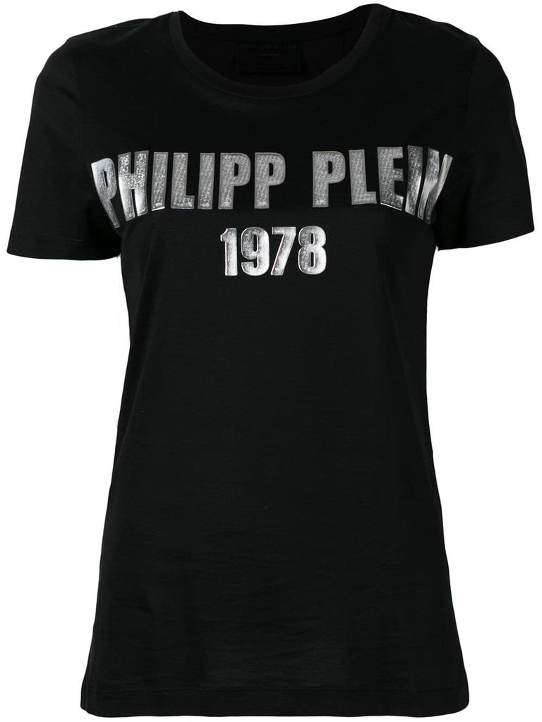 metallic 1978 logo T-shirt