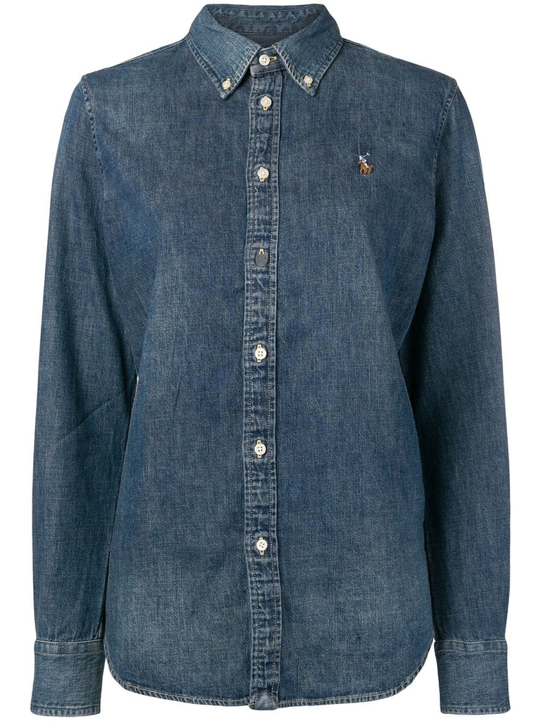 button-down denim shirt