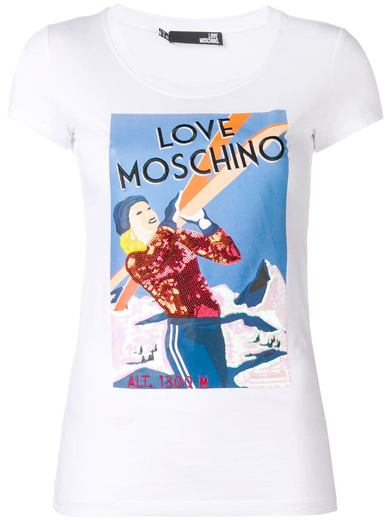 Ski print T-shirt