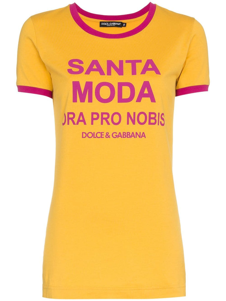 Santa Moda print cotton t shirt