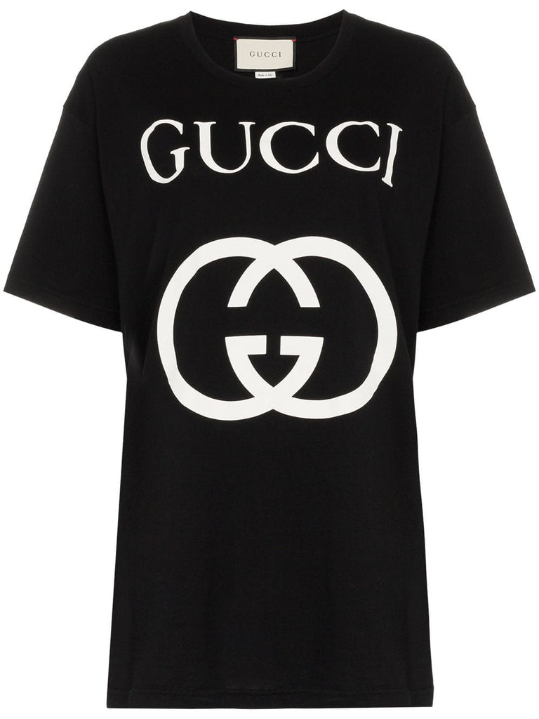 Logo Print Oversized Cotton T-Shirt