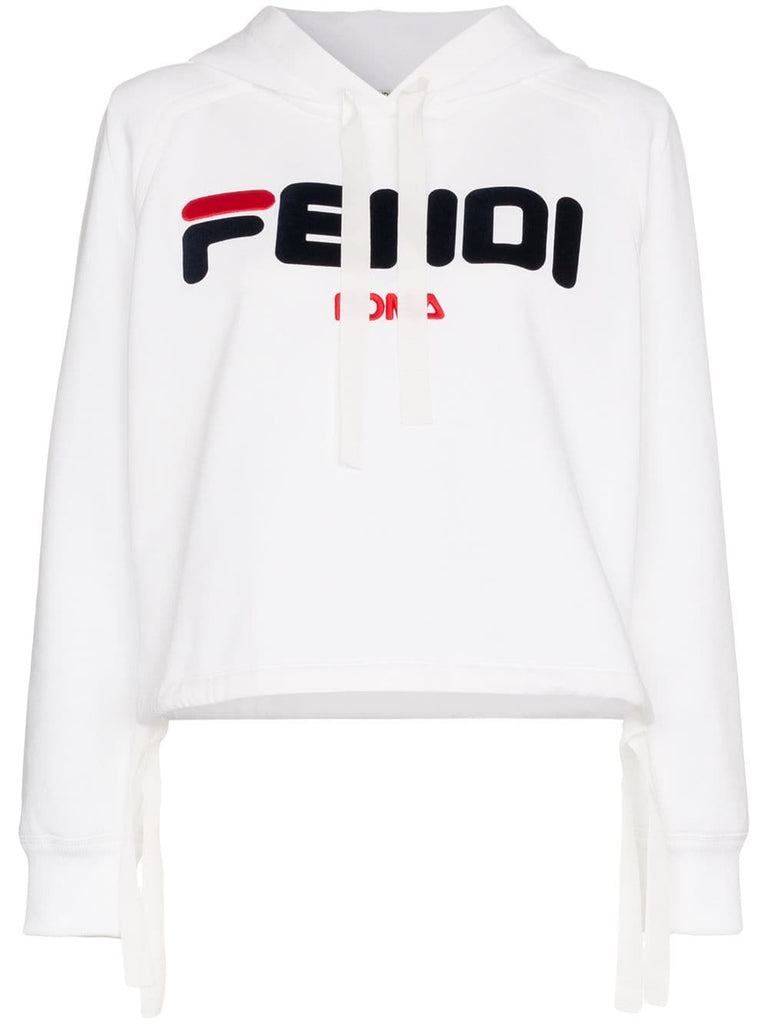 Fendi Mania logo cotton hoodie