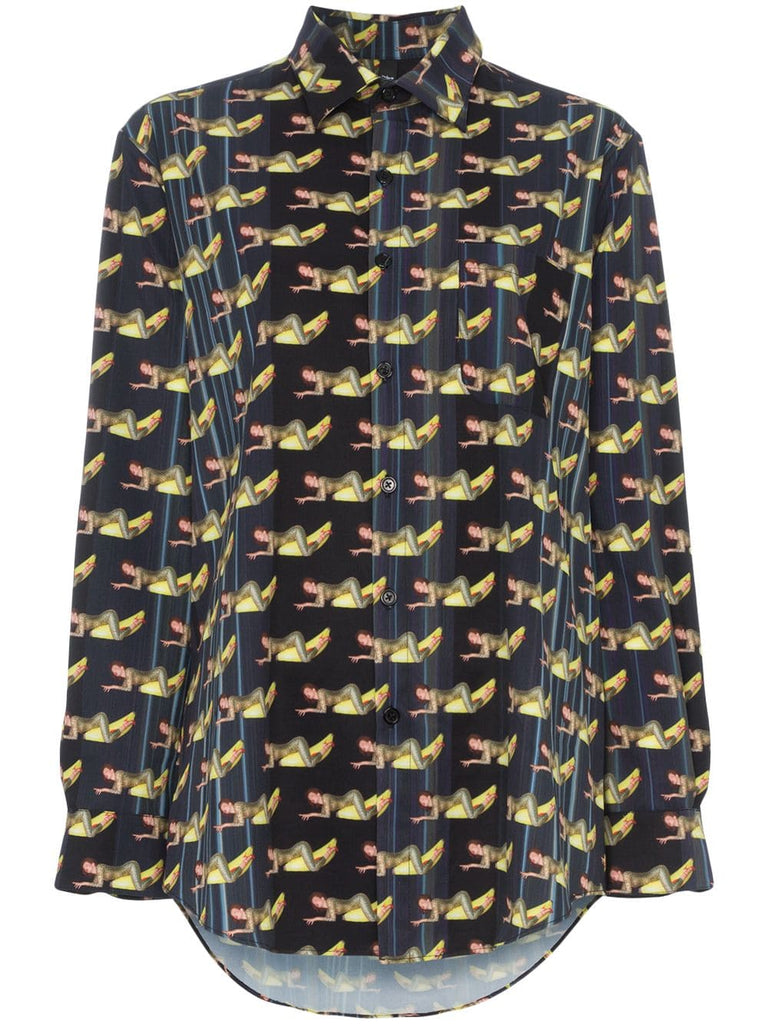 banana printed long sleeve shirt