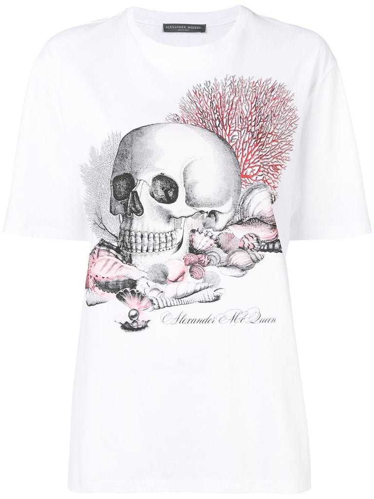 coral skull T-shirt