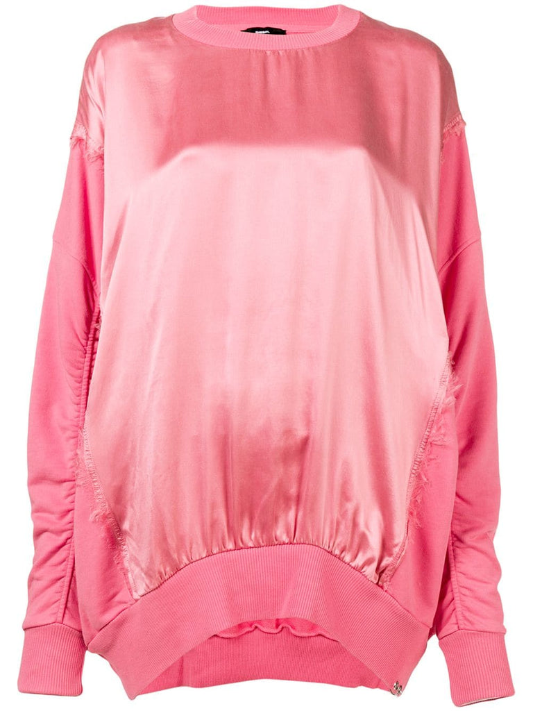 oversized satin sweatshirt