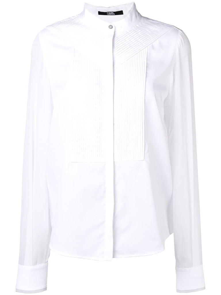 pleated bib shirt