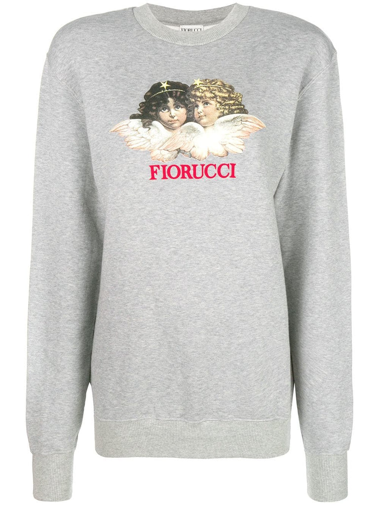 vintage angels print sweatshirt