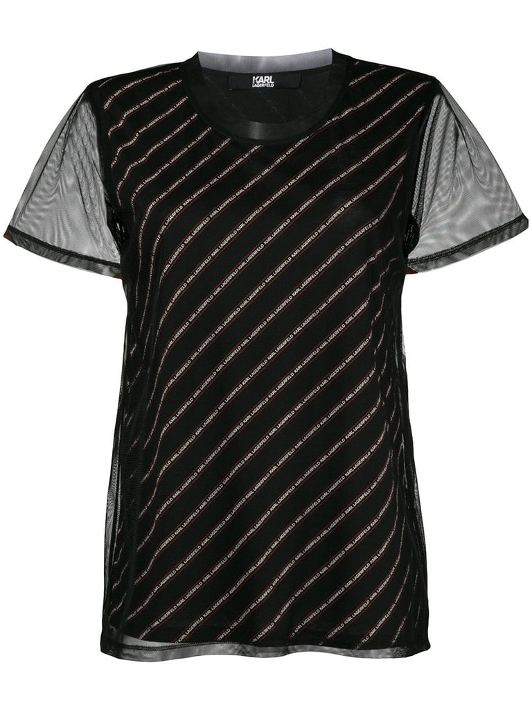 logo striped blouse