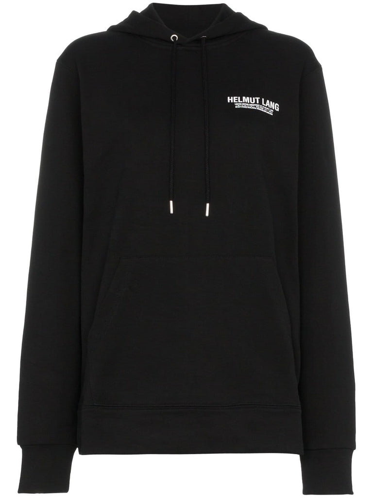 drawstring logo hoodie