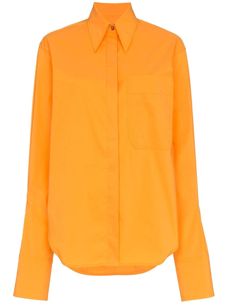 Orange Mira Oversized Collared Shirt