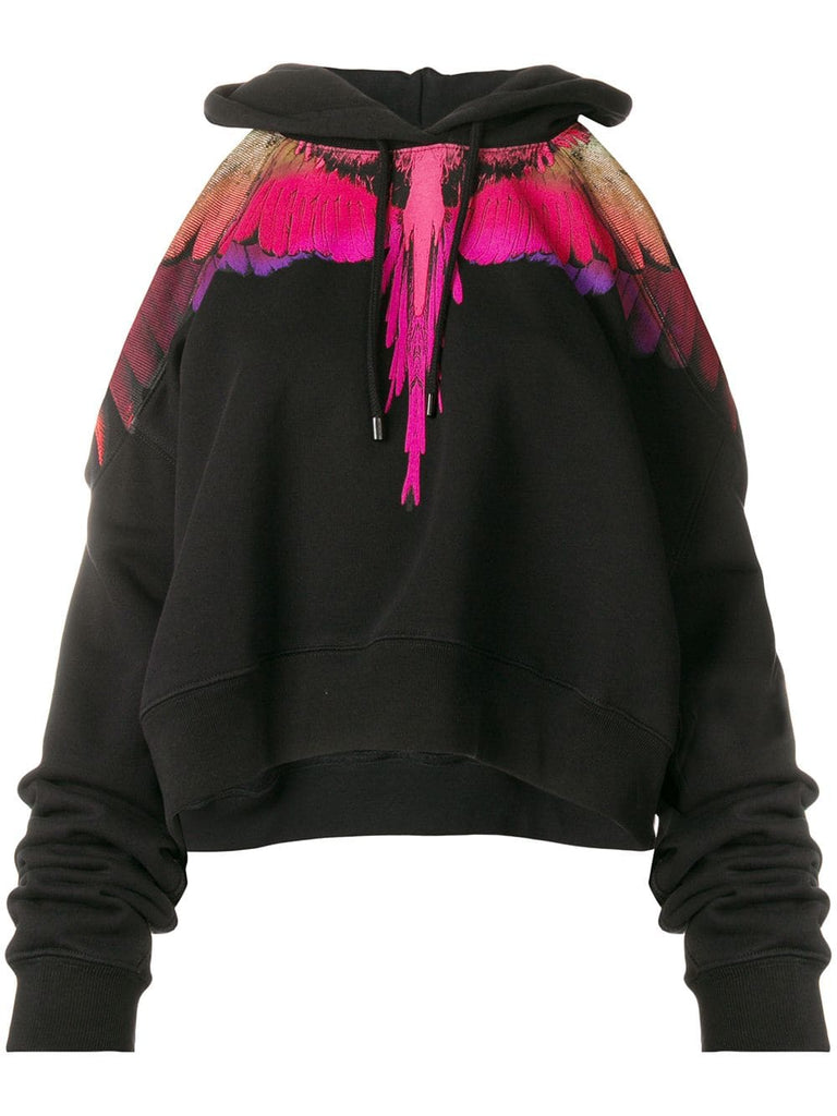 Wings cropped hoodie