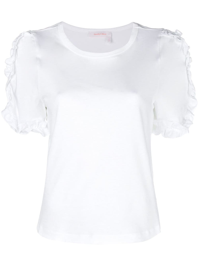 frill short-sleeve T-shirt