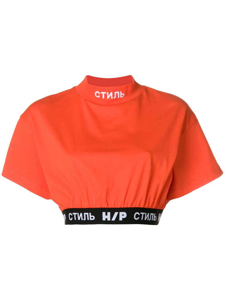 logo band cropped T-shirt