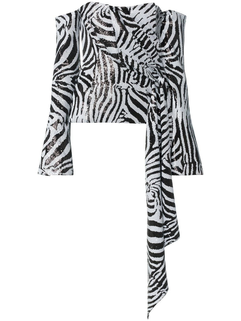 zebra print blouse