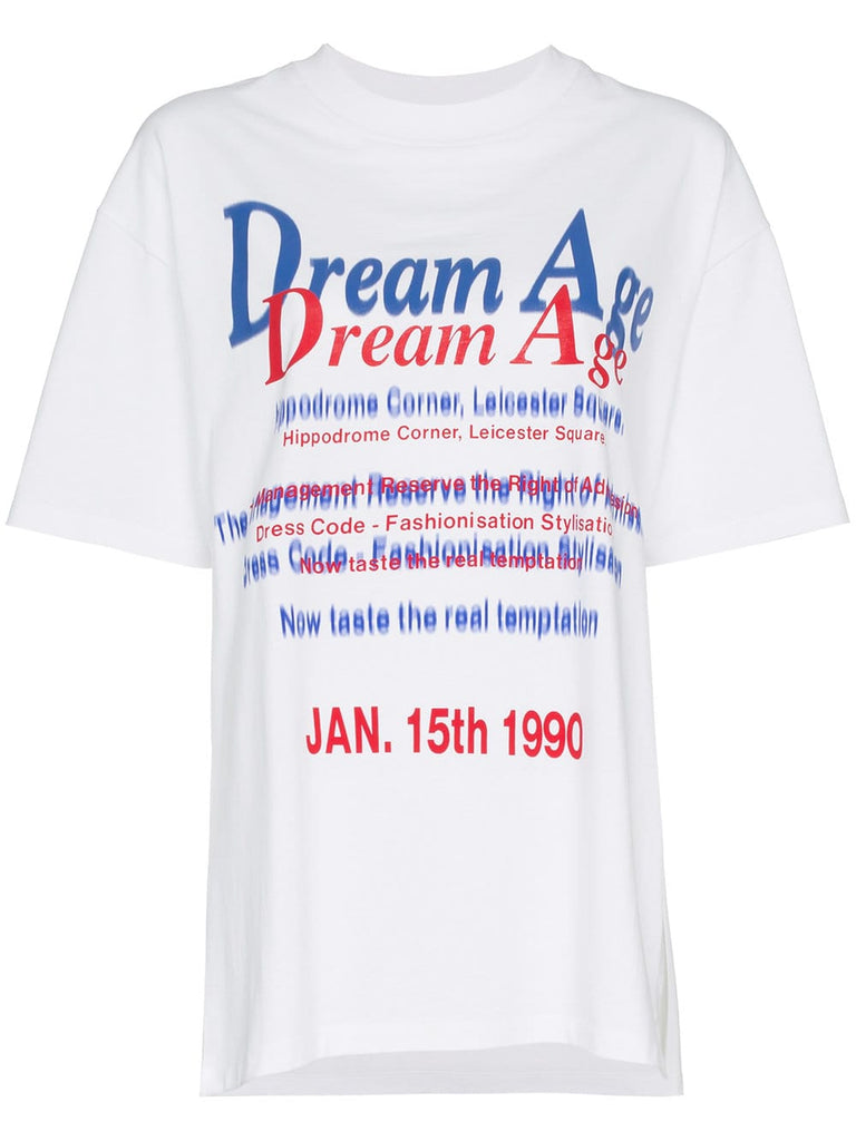 Dream Age print cotton t shirt