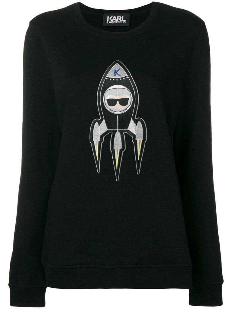 space Karl rocket sweatshirt