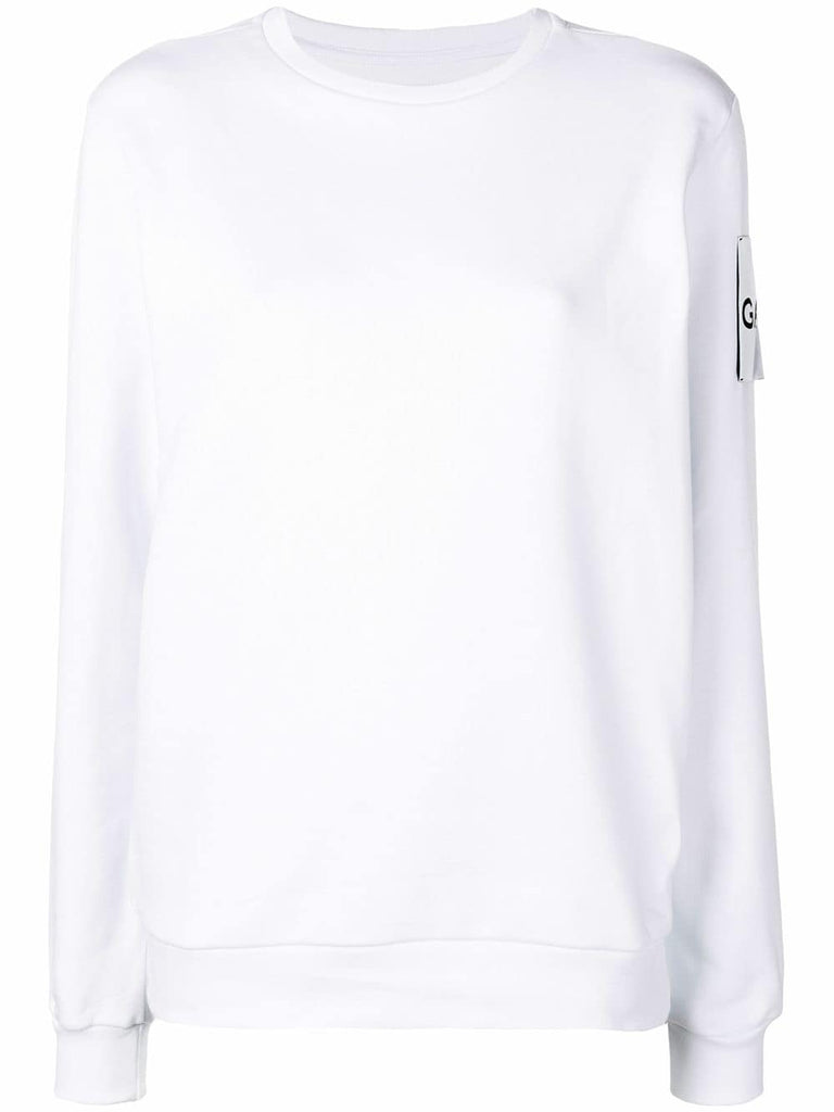 sleeve logo patch sweatshirt